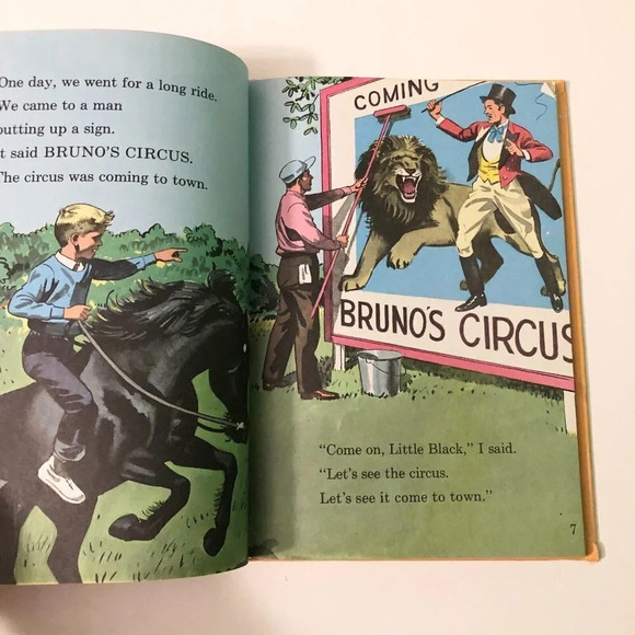 Vtg 1963 Little Black Goes to the Circus  HC Books Walter Farley - Picture 11 of 16